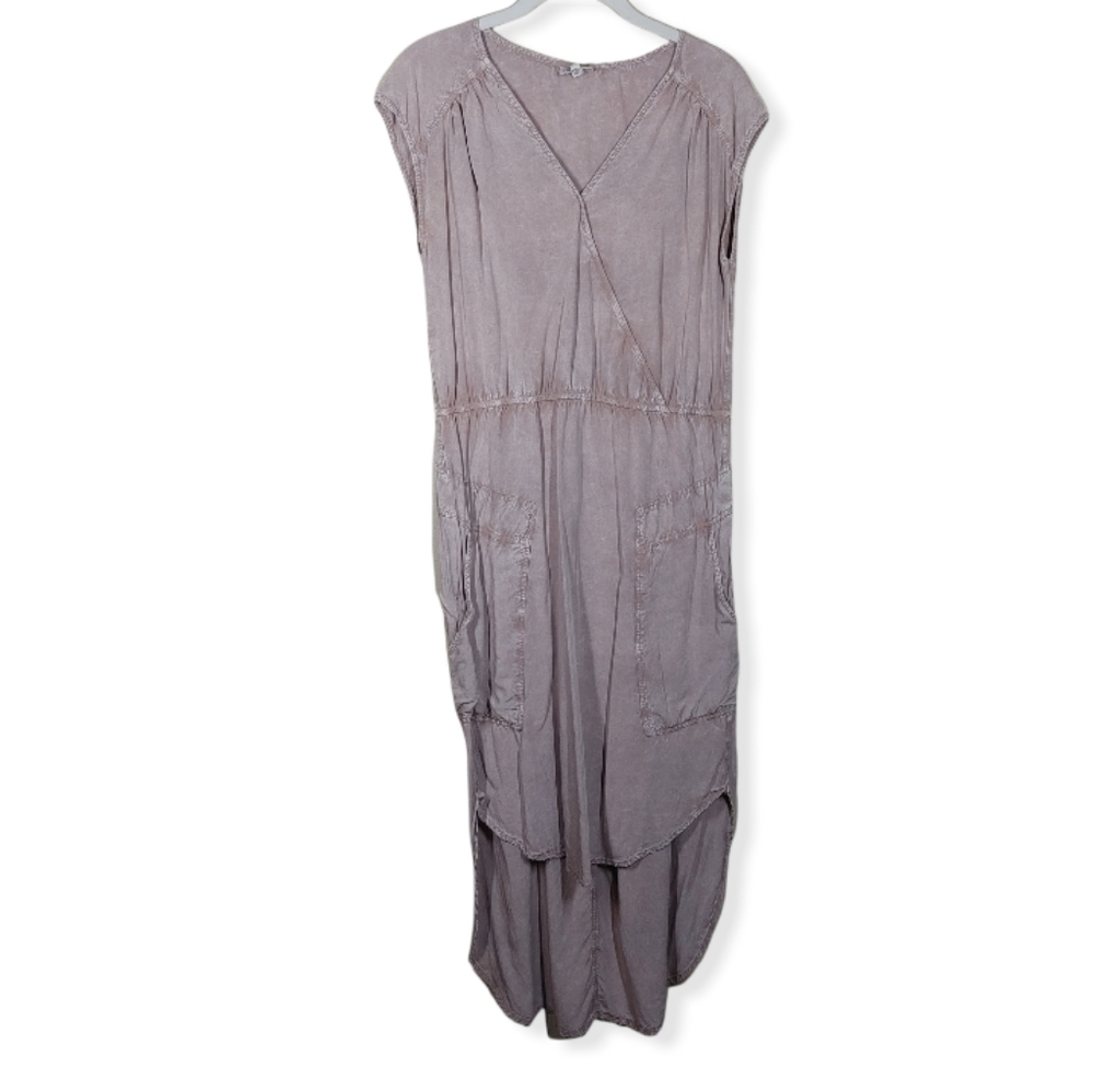 The Odells Purple Acid Wash High Low Surplice Dress Size XS
